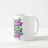 はっきりした引用文おもしろいネオングラフィティデザイン コーヒーマグカップ (正面右)
