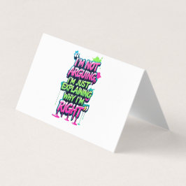 はっきりした引用文おもしろいネオングラフィティデザイン 名刺