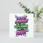 はっきりした引用文おもしろいネオングラフィティデザイン 招待状 (スタンド正面)