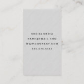 はっきりした引用文グレーのテクスチャ 名刺 (裏面)