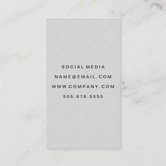 はっきりした引用文グレーのテクスチャ 名刺 (裏面)