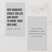 はっきりした引用文グレーのテクスチャ 名刺 (正面/裏面)