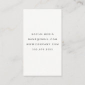 はっきりした引用文グレーのテクスチャ 名刺 (裏面)