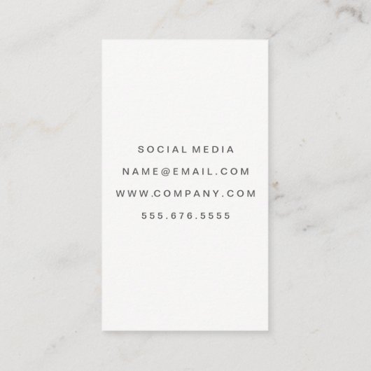 はっきりした引用文グレーのテクスチャ 名刺 (裏面)