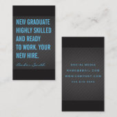 はっきりした引用文テクスチャライン 名刺 (正面/裏面)