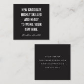 はっきりした引用文 スクエア名刺 (正面/裏面)