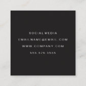 はっきりした引用文 スクエア名刺 (裏面)