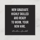 はっきりした引用文 スクエア名刺 (正面)