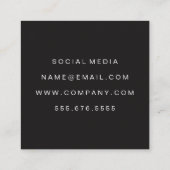 はっきりした引用文 スクエア名刺 (裏面)