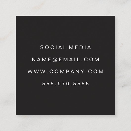 はっきりした引用文 スクエア名刺 (裏面)