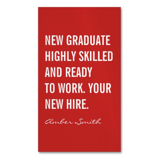 はっきりした引用文 マグネット名刺 (正面縦)