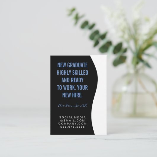 はっきりした引用文 名刺 (スタンド正面)