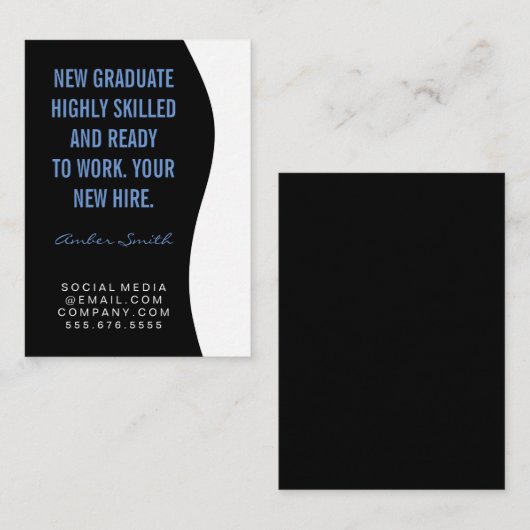 はっきりした引用文 名刺 (正面/裏面)