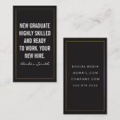 はっきりした引用文 名刺 (正面/裏面)