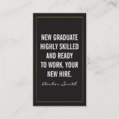 はっきりした引用文 名刺 (正面)