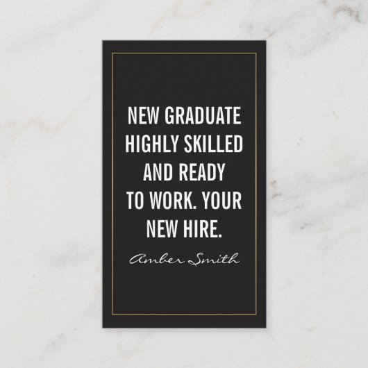 はっきりした引用文 名刺 (正面)