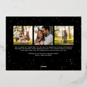 はっきりした応援シンプルおもしろいhappy new year photos 箔シーズンカード (裏面)