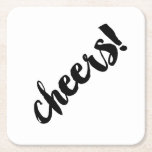 はっきりした応援!コースター – 黒 スクエアペーパーコースター<br><div class="desc">どんなパーティーにも最適なtouch!</div>