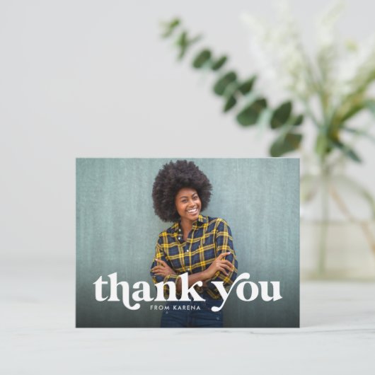 はっきりした感謝してい君のシンプル写真 ポストカード (スタンド正面)