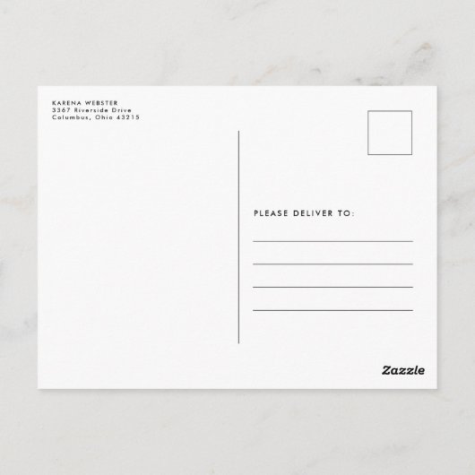 はっきりした感謝してい君のシンプル写真 ポストカード (裏面)