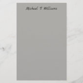 はっきりした手書きクラシカルグレーエレガントミニマル 便箋 (正面)