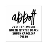 はっきりした手書きモダンファミリ名差出人住所 セルフインキングスタンプ (デザイン)