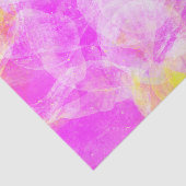 はっきりした折色ピンクと黄色抽象芸術 薄葉紙 (詳細)