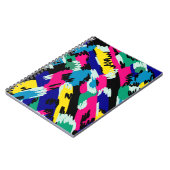 はっきりした抽象芸術アートの原色 ノートブック (左側)