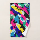 はっきりした抽象芸術アートの原色 バスタオルセット (ハンドタオル)