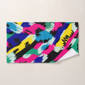 はっきりした抽象芸術アートの原色 バスタオルセット (ハンドタオル)