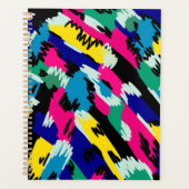 はっきりした抽象芸術アートの原色 プランナー手帳 (正面)