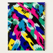 はっきりした抽象芸術アートの原色 プランナー手帳 (裏面)