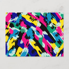 はっきりした抽象芸術アートの原色 ポストカード