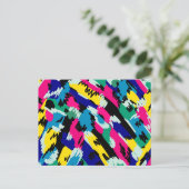 はっきりした抽象芸術アートの原色 ポストカード (スタンド正面)