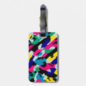 はっきりした抽象芸術アートの原色 ラゲッジタグ (裏面縦)