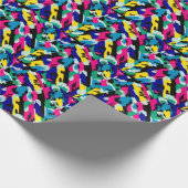 はっきりした抽象芸術アートの原色 ラッピングペーパー (角)