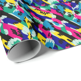 はっきりした抽象芸術アートの原色 ラッピングペーパー