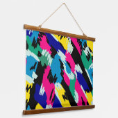 はっきりした抽象芸術アートの原色 吊り下げ型タペストリー (傾斜あり)