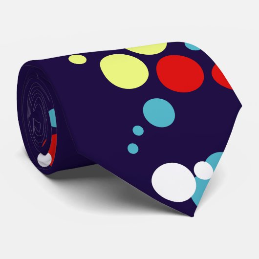 はっきりした抽象芸術アートレッドブルーイエローサークル ネクタイ (ロール)