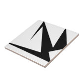 はっきりした抽象芸術アート白黒 タイル (側面)