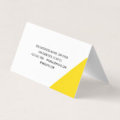 はっきりした抽象芸術イエロー&ブラックストライプ 名刺 (裏面)