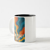 はっきりした抽象芸術エネルギー – デジタルアート ツートーンマグカップ (正面左)