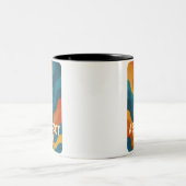 はっきりした抽象芸術エネルギー – デジタルアート ツートーンマグカップ (中央)