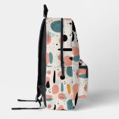 はっきりした抽象芸術オーガニック形状パターン プリントバックパック (左)