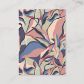 はっきりした抽象芸術カラフルフローラQRコード結婚式RSVP エンクロージャーカード (裏面)