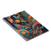 はっきりした抽象芸術グラフィック鮮やか – 幾何形状 ノートブック (右側)