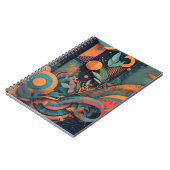 はっきりした抽象芸術グラフィック鮮やか – 幾何形状 ノートブック (左側)