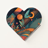 はっきりした抽象芸術グラフィック鮮やか – 幾何形状 ノートブック (裏面)