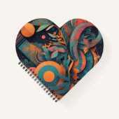 はっきりした抽象芸術グラフィック鮮やか – 幾何形状 ノートブック (正面)