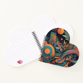 はっきりした抽象芸術グラフィック鮮やか – 幾何形状 ノートブック